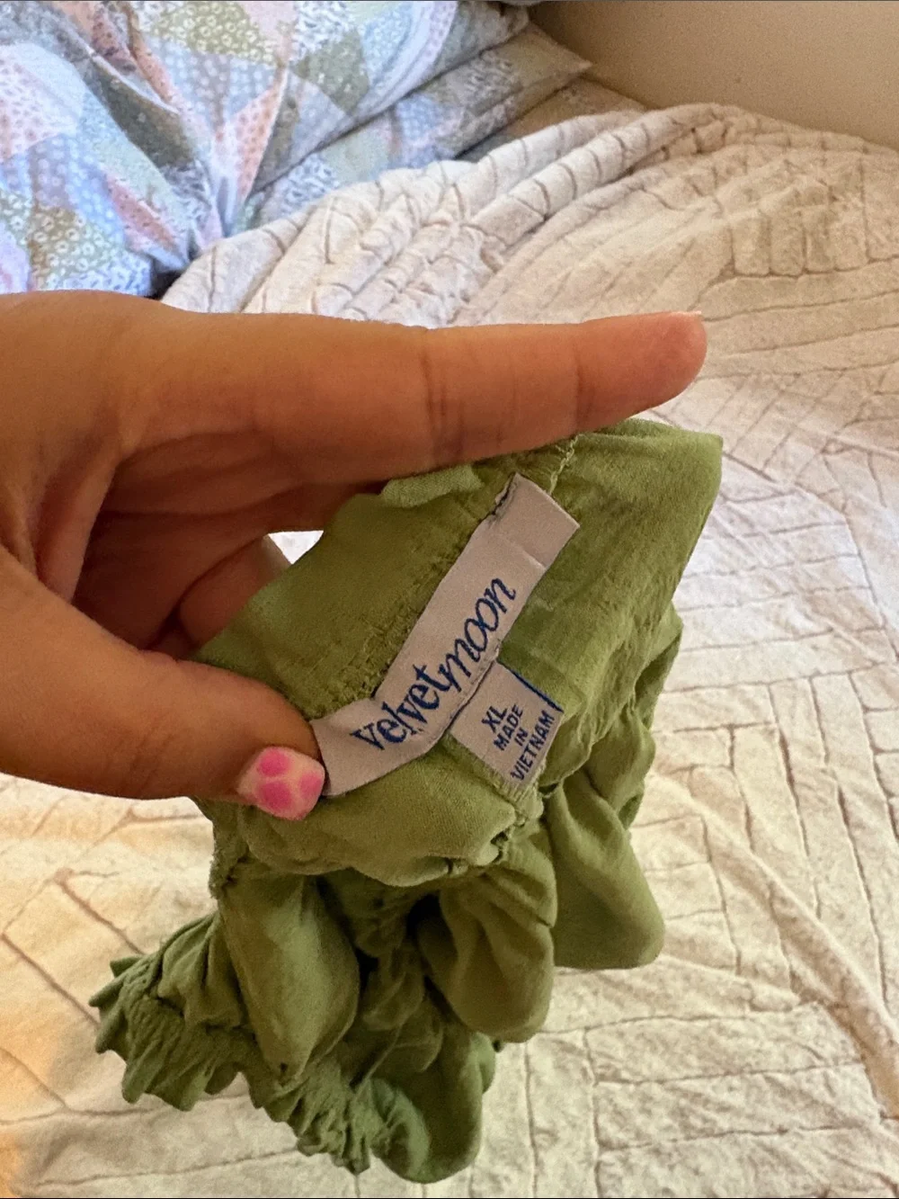 Women's Olive Green Ruched Peplum Tank Top - Picture 3 of 3